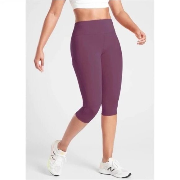 Athleta Ultimate Stash Leggings Cropped Purple, Size XS - Picture 1 of 5